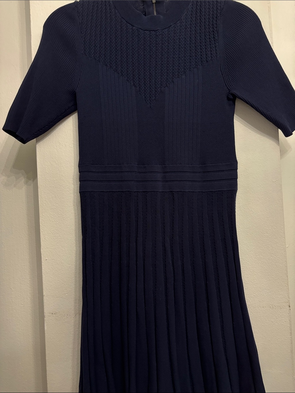 Ted Baker London Classic Navy Knit Pleated Women’s Dress Size 3